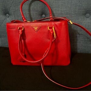 Prada Scarlet Red Leather Satchel
